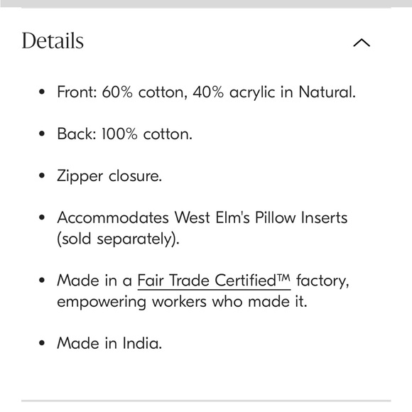 West Elm Soft Corded Pillow Covers (set of 2) 24x24 - Picture 13 of 13